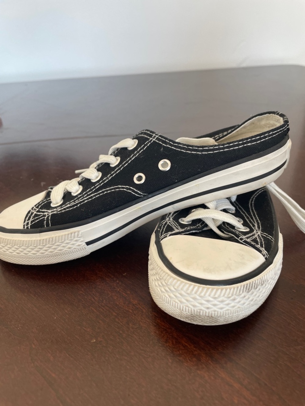 All Sport Mule Black Low-Top Canvas Sneakers with Rubber Soles.